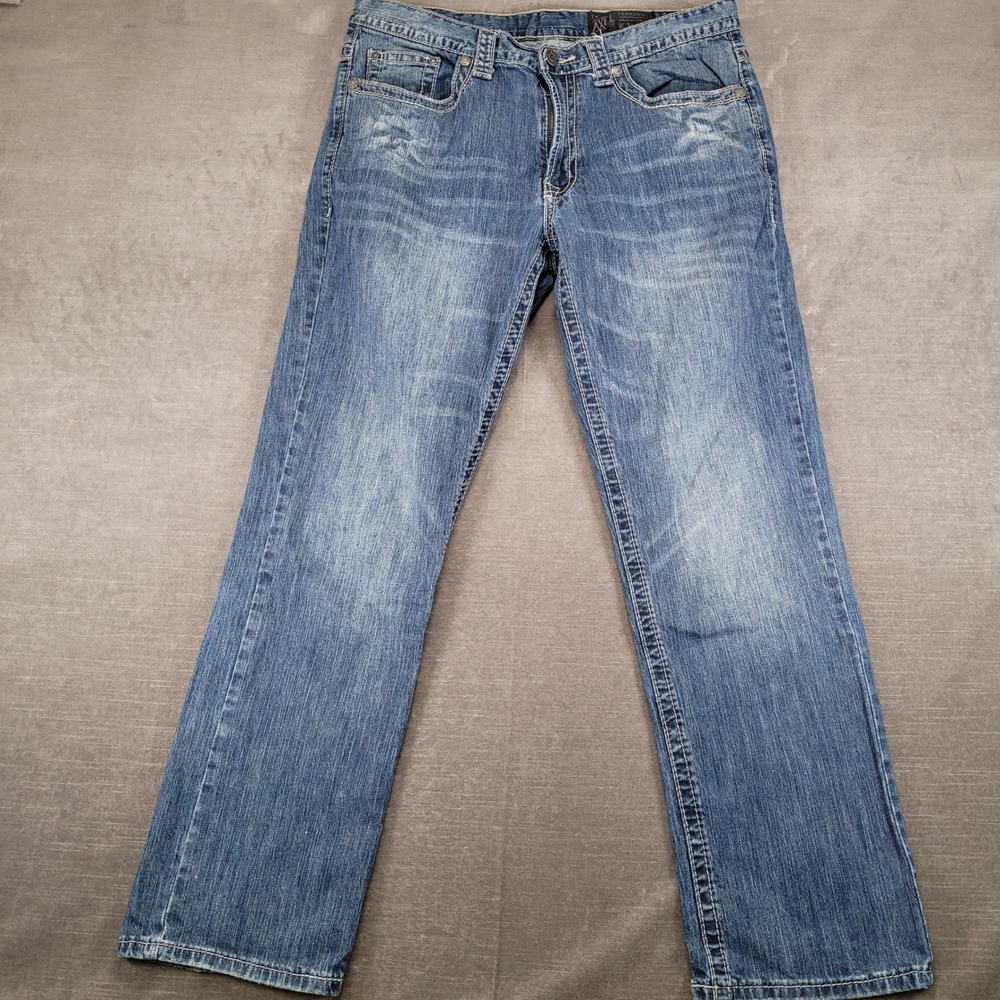 T.K. Axel Treadwell Relaxed Straight Leg Jeans Mens 34x32 Blue Denim Y2K